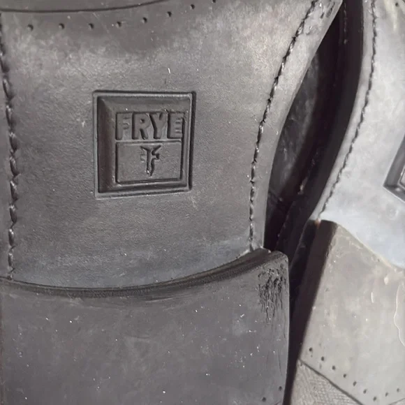 Frye Men’s Black Leather Lace-up Ankle Boots Size 10D - Picture 9 of 12